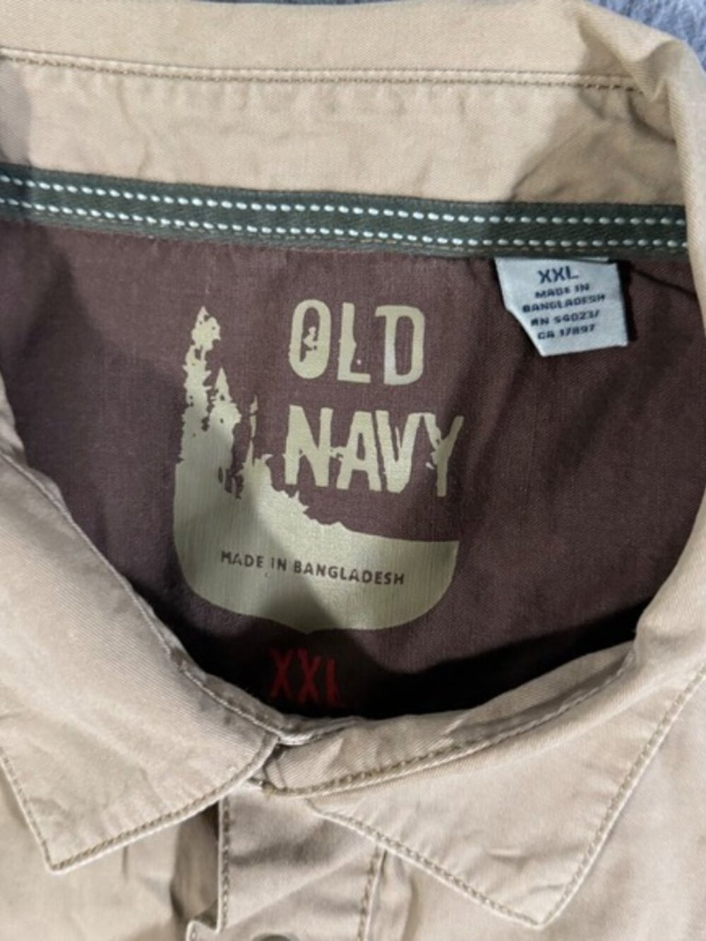 Old Navy Mens‎ XXL Western Pearl Snap Shirt Long Sleeve Button Up Casual Cowboy - Picture 2 of 6